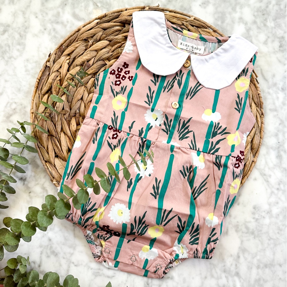 Boutique Mauve Floral Romper